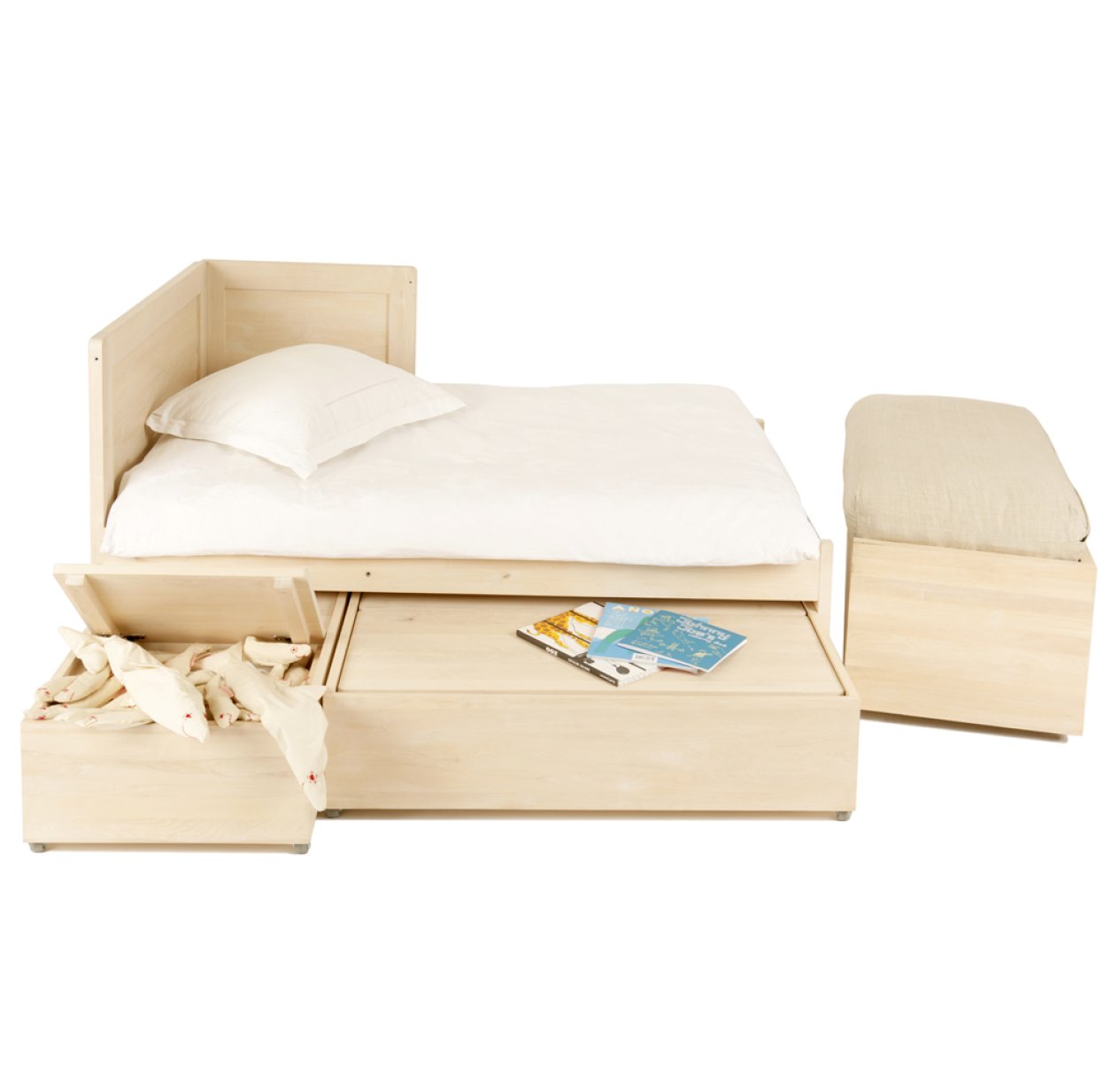 PACK - Lit junior évolutif Eternity, bouleau blanchi